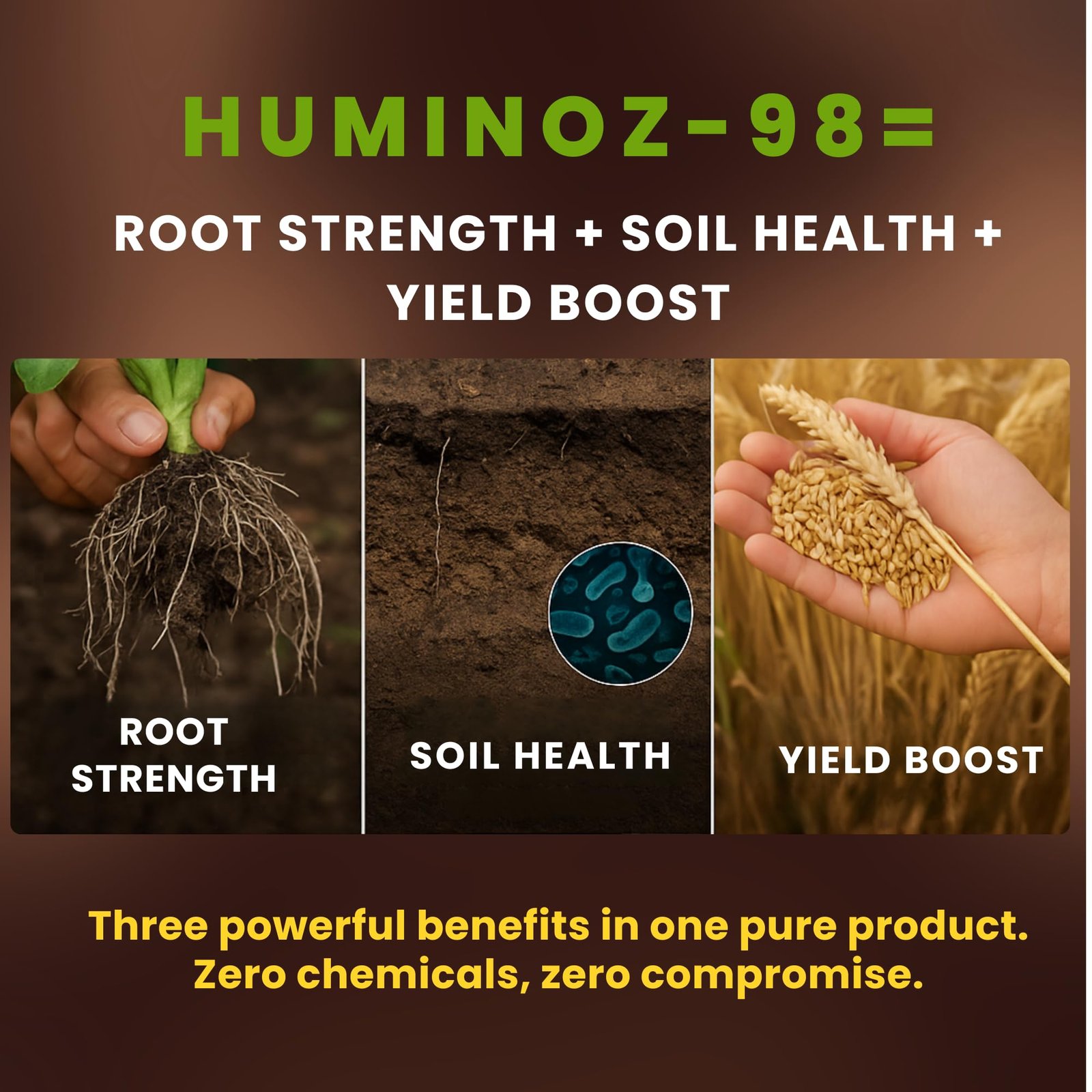 Utkarsh Huminoz-98 Humic Acid (98%) for Plants | Fertilizer for Potted Plants, Home Garden, Growth Enhancer, Soil Conditioner, Improves Root System | (Set of 1; 250 gm) - Image 5