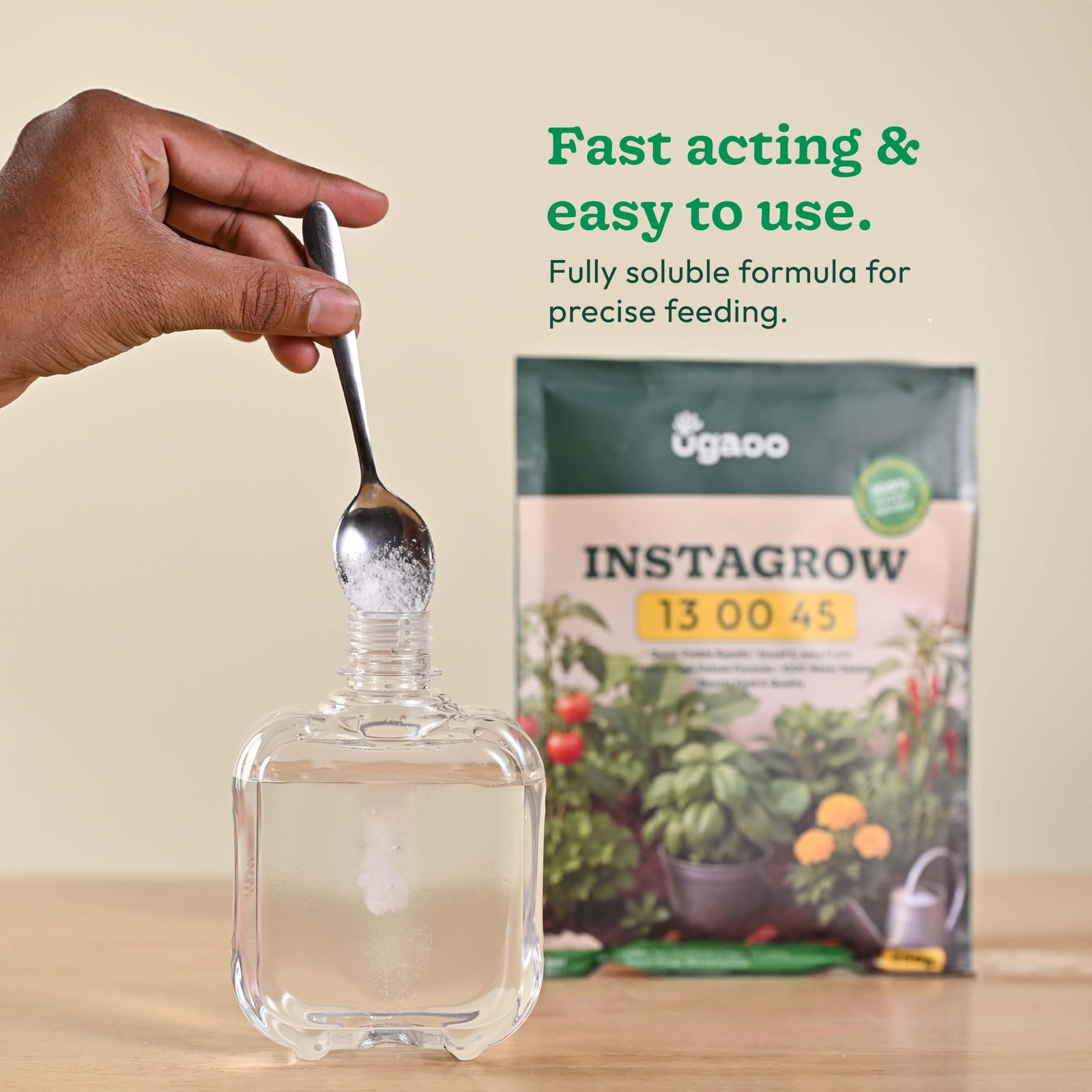 Ugaoo InstaGrow NPK 13:00:45 Fertilizer (250g) | High Potassium Water-Soluble Fertilizer for Fruit & Flower Quality | Boosts Yield & Sweetness - Image 9