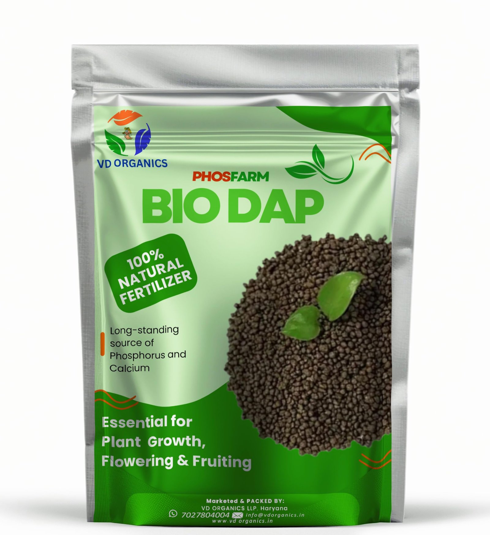 VD ORGANICS Bio Dap Organic Fertilizer for Plants 2kg, Granules | Organic Plant Food for Faster Root Growth, Healthy Flowering & Fruiting | Indoor & Outdoor Plants, Home Garden & Vegetable Plants