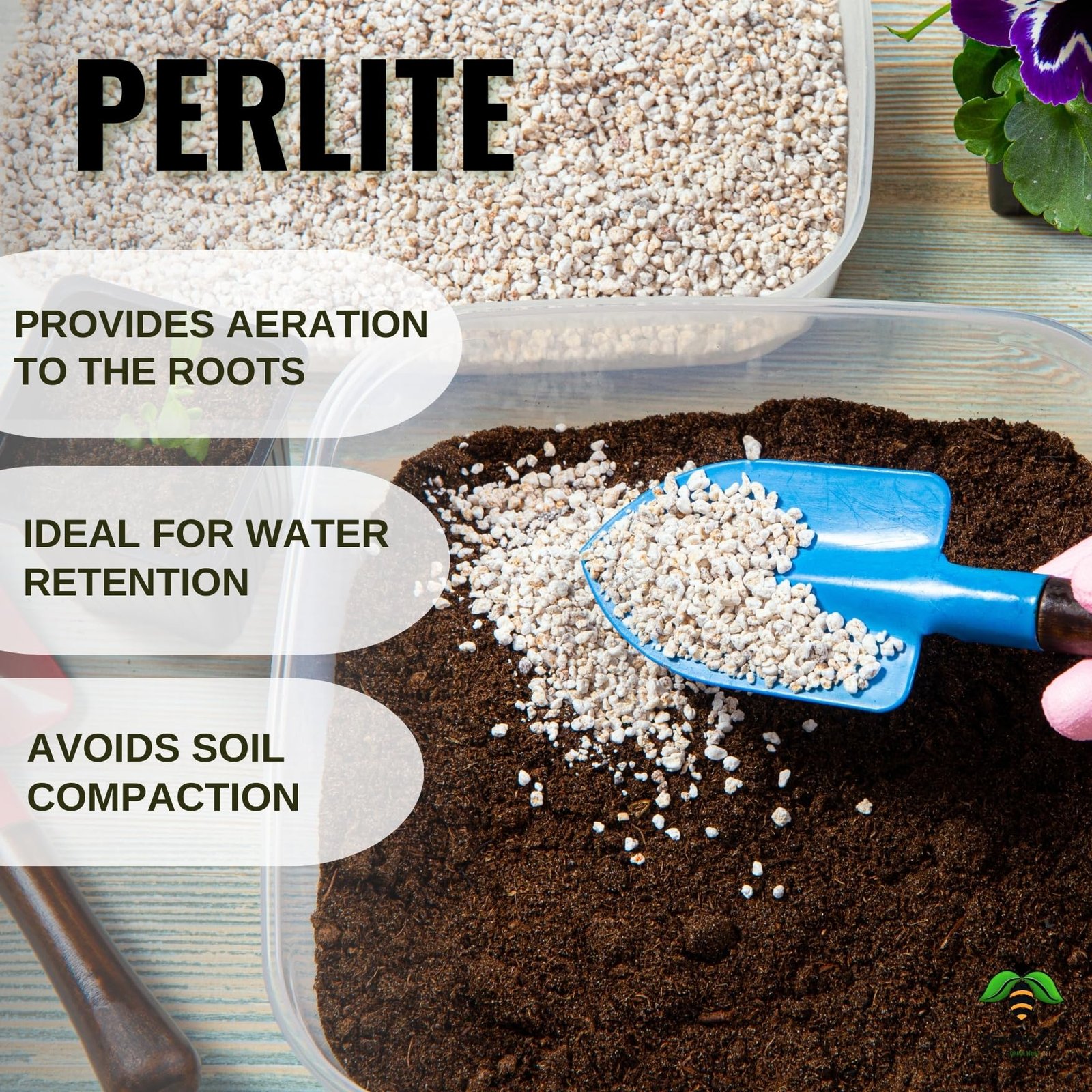 Gardening Bee Perlite for Plants (1KG), Hydroponics & Horticulture Terrace Gardening, Essential Soil Conditioner, for Indoor, Outdoor Plants (1 Kilogram) - Image 3