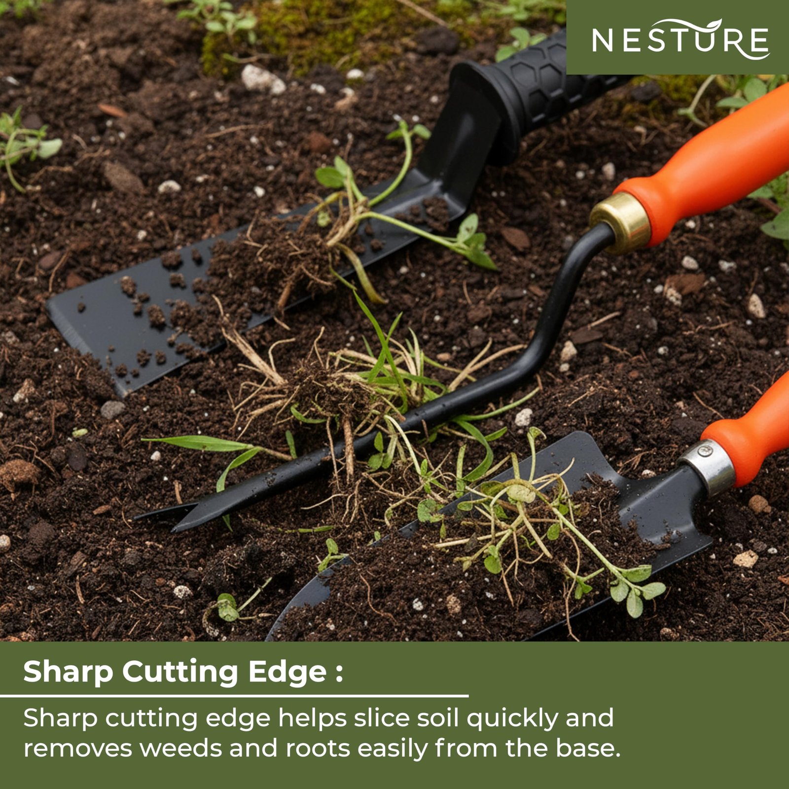 Gardening Tools Kit for Home Garden 3 Pcs | Khurpi, Hand Weeder & Trowel | Gardening Tools Heavy Duty Set for Soil Digging, Weeding & Planting - Image 5